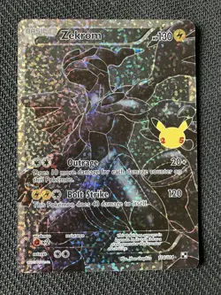 Pokemon Celebrations Zekrom 114/114 25th Anniversary Full Art Pokemon Card NM - Image 1