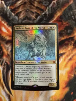 MTG Arahbo, Roar of the World - Oversized Foil Commander 2017 35/309 Foil Mythic - Image 1
