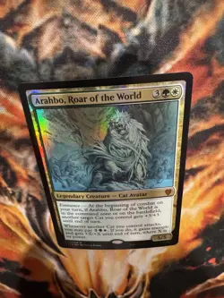 MTG Arahbo, Roar of the World - Oversized Foil Commander 2017 35/309 Foil Mythic - Image 4
