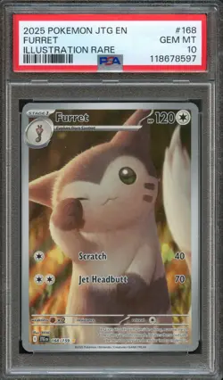 PM - 2025 - POKEMON JTG EN-JOURNEY TOGETHER - #168 - FURRET - PSA 10 (GEM MINT) - Image 1