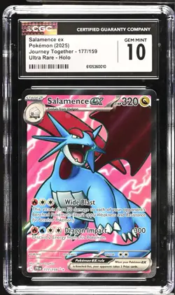 Salamence ex Ultra Rare Holo CGC 10 Sv09 Journey Together 177/159 Pokemon TCG - Image 1