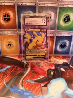 Pokemon Black Star Promo Pikachu V SWSH061 CGC 10 Gem Mint SB - Image 1