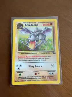 Pokemon TCG Aerodactyl #1 [LP] Fossil Rare Vintage Holo - Image 3