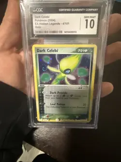 2004 POKEMON EX HIDDEN LEGENDS HOLO #4 DARK CELEBI CGC 10 GEM MINT (SWIRL) - Image 4