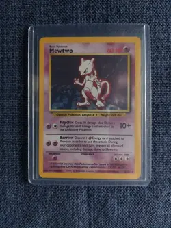 Pokemon TCG Mewtwo holographic 10/102 Base Set unlimited LP WOTC rare - Image 2