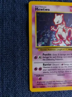 Pokemon TCG Mewtwo holographic 10/102 Base Set unlimited LP WOTC rare - Image 3
