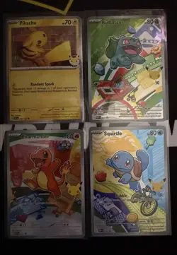 Pokemon Charmander, Squirtle, Bulbasaur 037, 038, 039 - First Partner 30th Gen 1 - Image 1