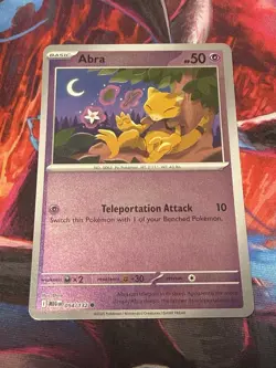 Pokemon TCG ME01: Mega Evolution Abra 054/132 Reverse Holo - Image 1