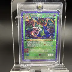 Joker’s Charizard 1st Edition Custom Card Pokemon (Sold In Hard Mag Case) - Image 1
