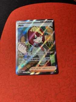 Pokemon TCG Trainer Mela Ultra Rare Holo Card 140/131 Prismatic Evolutions - Image 1