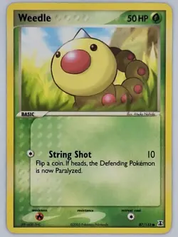 Weedle 87/113 Pokemon - EX Delta Species LP - Image 1