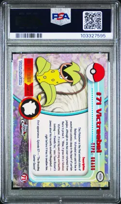 2000 TOPPS CHROME POKEMON T.V. #71 VICTREEBEL PSA 10 - Image 2