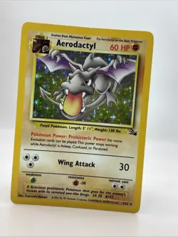 Pokemon - Aerodactyl 1/62 Fossil Holo - Vintage - LP - Image 2