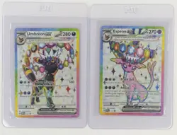 Prismatic Evolutions Umbreon EX 176 & Espeon EX 175 Black Star Promos Pokemon - Image 1
