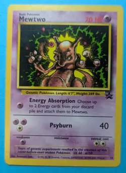 Mewtwo #14 - WotC Black Star Movie Promo - Pokemon TCG - 1999 English Pokemon - Image 1