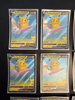 Pokemon TCG - Celebrations - Surfing Pikachu V - 008/025 - Lot Of 17 - Image 3