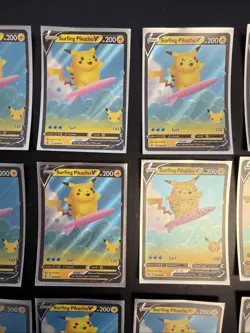 Pokemon TCG - Celebrations - Surfing Pikachu V - 008/025 - Lot Of 17 - Image 4