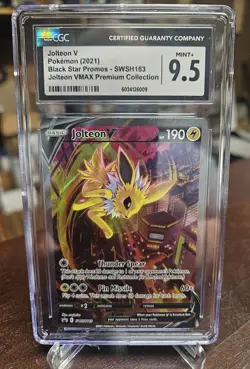 Jolteon v SWSH183 Pokemon TCG Sword & Shield Holo Black Star Promo Card CGC 9.5 - Image 1