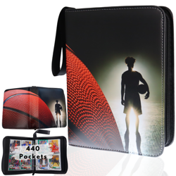 Basketball Cards Binder Album for Trading Card Collection with 440 Card Sleeves - Image 1