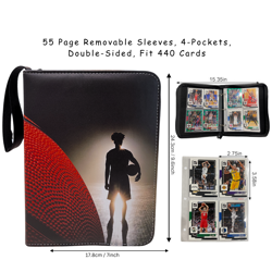 Basketball Cards Binder Album for Trading Card Collection with 440 Card Sleeves - Image 5