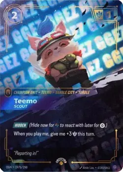 Riftbound Teemo Scout (GG EZ) NM Foil Riftbound Organized Play Promotional Cards - Image 1
