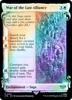 MTG WAR OF THE LAST ALLIANCE FOIL SHOWCASE SCROLL The Lord of the Rings NM - Image 1