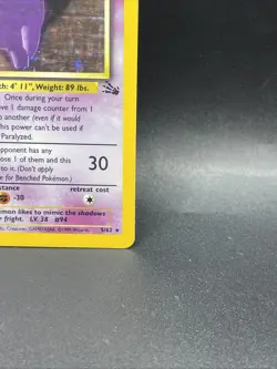 Pokemon TCG Gengar Fossil Holo Card 5/62 Unlimited Rare - Image 4