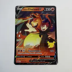 Pokemon TCG Lance's Charizard V SWSH133 Jumbo Black Star Celebrations Promo - Image 1
