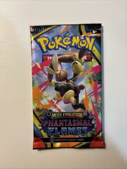 Pokemon TCG Mega Evolution Phantasmal Flames Booster Pack Lopunny Pack Art! - Image 1