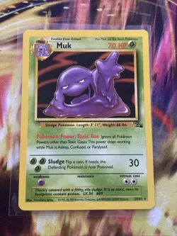 Muk 28/62 Pokemon Fossil Rare - WOTC Vintage - MP - Image 1