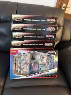 Pokemon TCG Prismatic Evolutions Premium Figure Collection Sealed Box x6 - Image 1