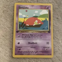 Pokemon TCG - Slowpoke 67/82 - Team Rocket 1st Edition Common - NM - Image 1