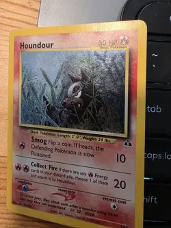 Pokemon Houndour 5/75 Holo Rare Neo Discovery WOTC 2001 LP Vintage - Image 4