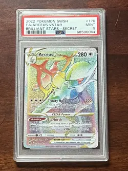 2022 Pokemon SWSH FA Arceus V Star Brilliant Stars Secret 176 PSA 9 Mint - Image 1