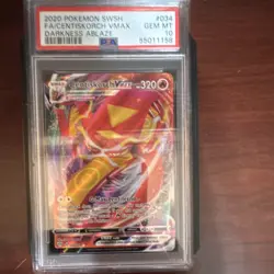 PSA 10 Pokemon Centiskorch VMAX Darkness Ablaze Ultra Rare Holo 034/189 HP320 - Image 1