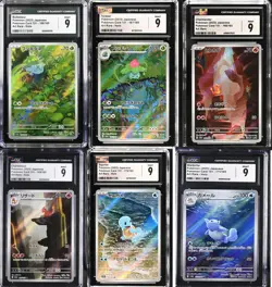 SET 6 ALL CGC 9 MINT Japanese Pokemon Sv2a AR 166/165 167 168 169 170 171/165 - Image 1