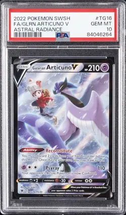 2022 POKEMON SWORD & SHIELD ASTRAL RADIANCE FULL ART/GALARIAN ARTICUNO V PSA 10 - Image 1