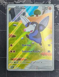 Drilbur 124/086 Pokemon SV: Black Bolt Illustration Rare NM - Image 1