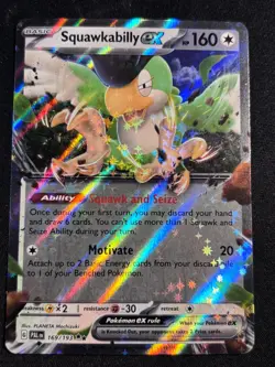 Pokemon TCG Card Squawkabilly ex 169/193 Paldea Evolved Double Rare Holo - NM - Image 1