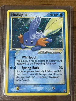 Pokemon Mudkip Star 107/109 Rare Holo EX Team Rocket Returns 70HP Card - Image 1