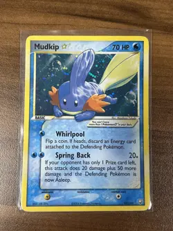 Pokemon Mudkip Star 107/109 Rare Holo EX Team Rocket Returns 70HP Card - Image 3