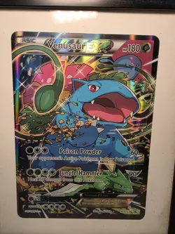 Pokemon TCG Trading Card Venusaur EX XY123 OVERSIZED JUMBO Promo Black Star - Image 3