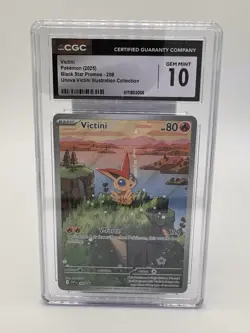 Pokemon CGC 10 Victini Black Star Promo Card 208 - Image 1
