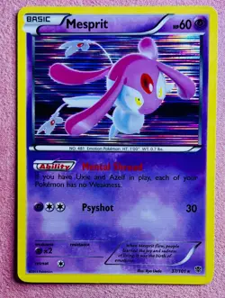 Mesprit 37/101 Holo | BW Plasma Blast | 2013 Vintage Pokemon TCG Card | LP - Image 1