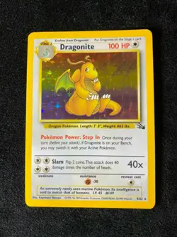 Dragonite Holo Rare Vintage 1999 WotC 4/62 Fossil Set Pokemon Card NM NEAR MINT! - Image 1