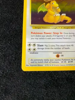 Dragonite Holo Rare Vintage 1999 WotC 4/62 Fossil Set Pokemon Card NM NEAR MINT! - Image 5