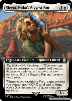 Sierra, Nuka's Biggest Fan (Extended Art) [PIP - 372] - NM [Foil] TCG MTG - Image 1