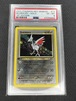 2000 Pokemon Neo Genesis 1st Edition Skarmory Holo PSA EX-MT 6 (Very Clean Copy) - Image 1