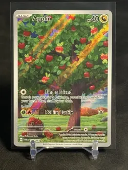 Pokemon Applin 185/167 Scarlet & Violet Twilight Masquerade Illustration Rare - Image 1