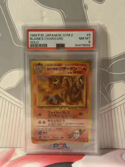 Pokemon TCG Blaine's Charizard Holo Rare Challenge Darkness Japanese PSA 8 - Image 1